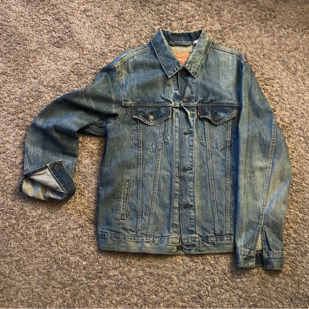 ✅USED LEVI JEAN JACKETS MENS SZ XL - GOOD CONDITION